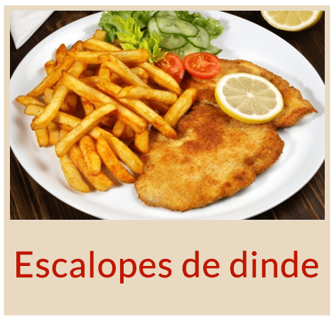 escalopes de dinde à emporter